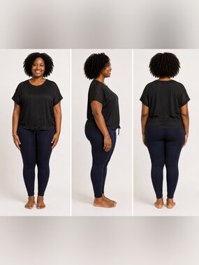 ATHLETIC WORKS MOISTURE WICKING TEE- BLACK SIZE XXL (NEW WITH TAGS) A19